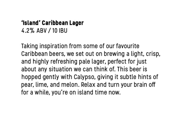 'Island' Caribbean Lager